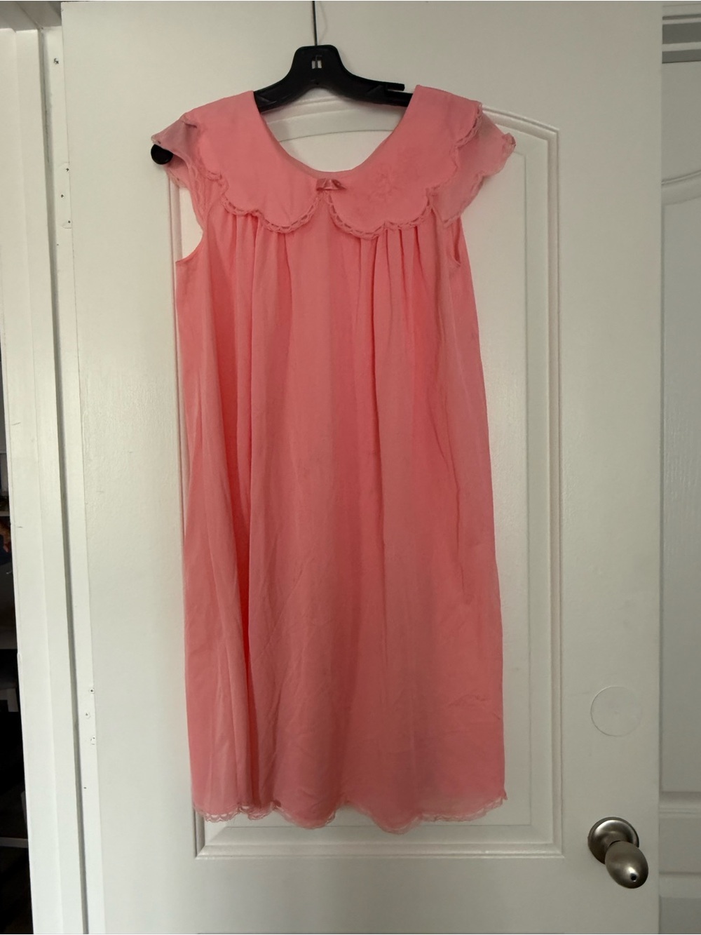 & Other Stories Coral Pink Scalloped Collar Dress